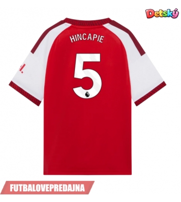 Lacne Dětský Futbalové dres Arsenal Piero Hincapie #5 2026-27 Krátky Rukáv - Domáci (+ trenírky)
